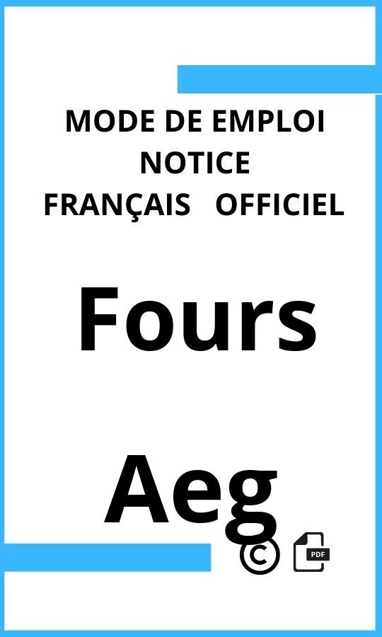 Mode d'emploi four Fours Aeg Français