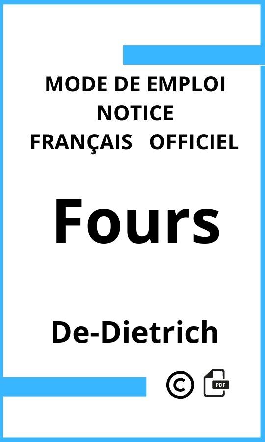 Mode d'emploi four De-Dietrich Fours Français