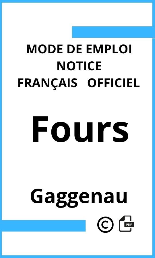 Gaggenau Fours Mode d'emploi Français