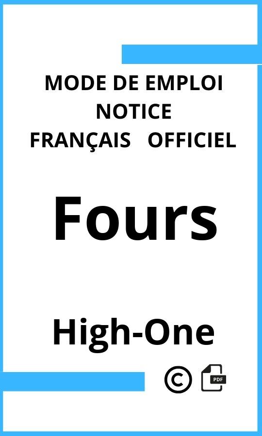 Fours High-One Mode d'emploi Français