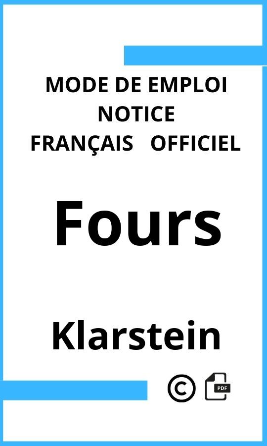 Klarstein Fours Mode d'emploi Français