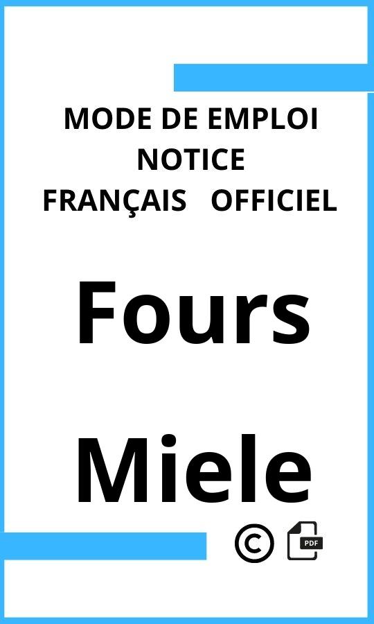 Mode d'emploi four Fours Miele Français