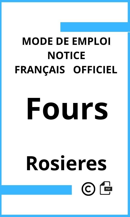 Mode d'emploi four Rosieres Fours Français