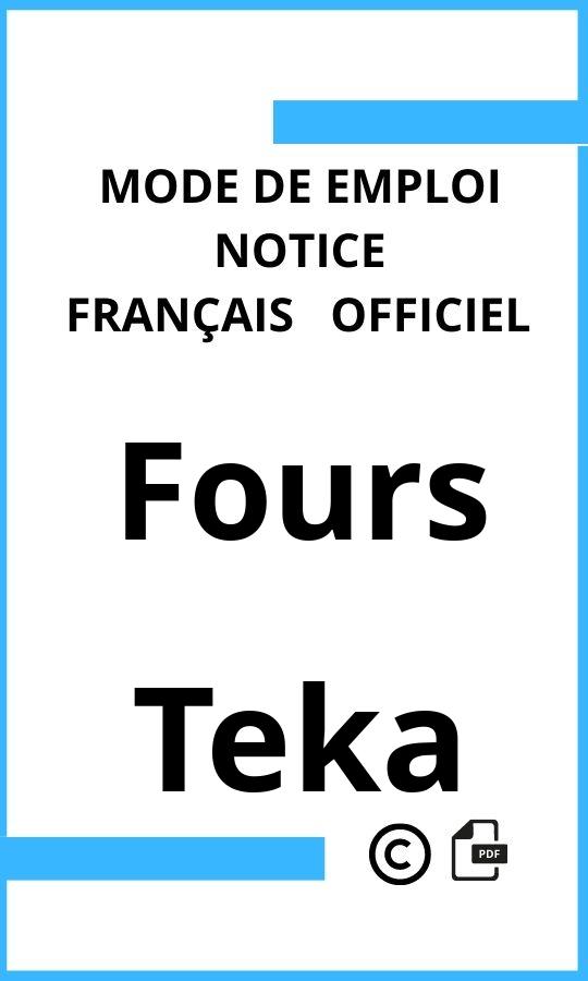 Mode d'emploi four Teka Fours Français