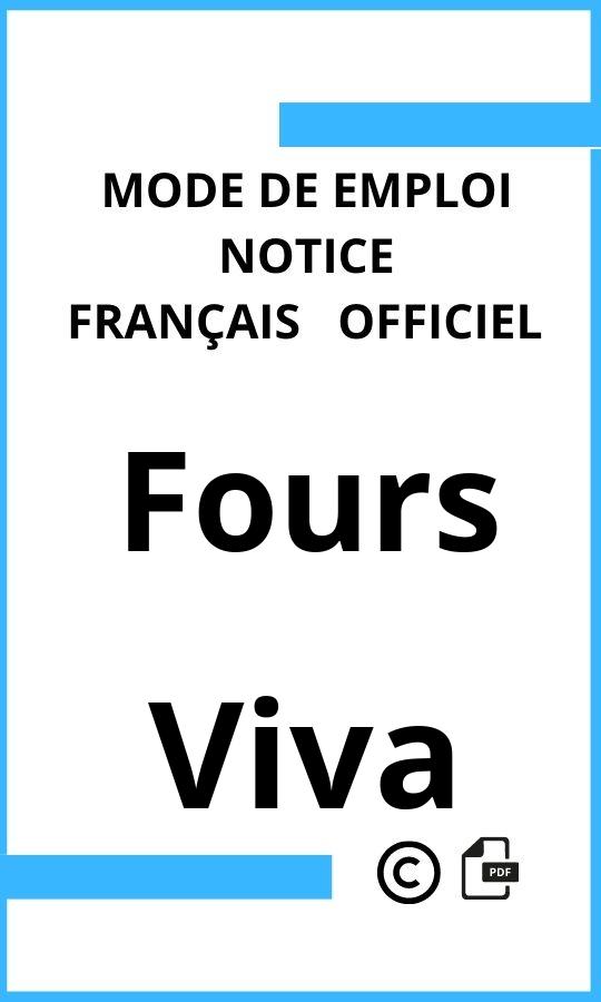 Mode d'emploi four Viva Fours Français