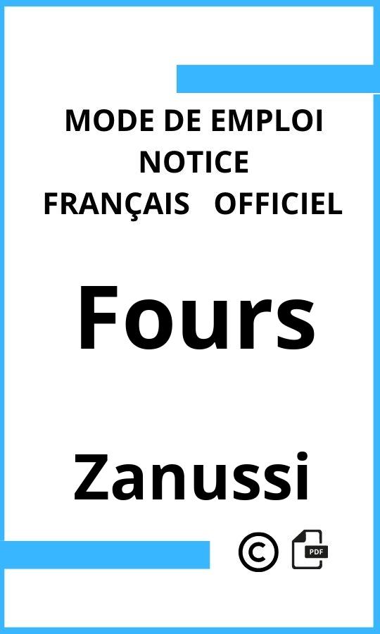 Fours Zanussi Mode d'emploi Français