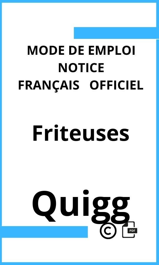 Friteuses Quigg Mode d'emploi Français