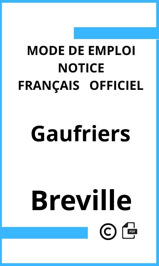 Breville Gaufriers Mode d'emploi Français