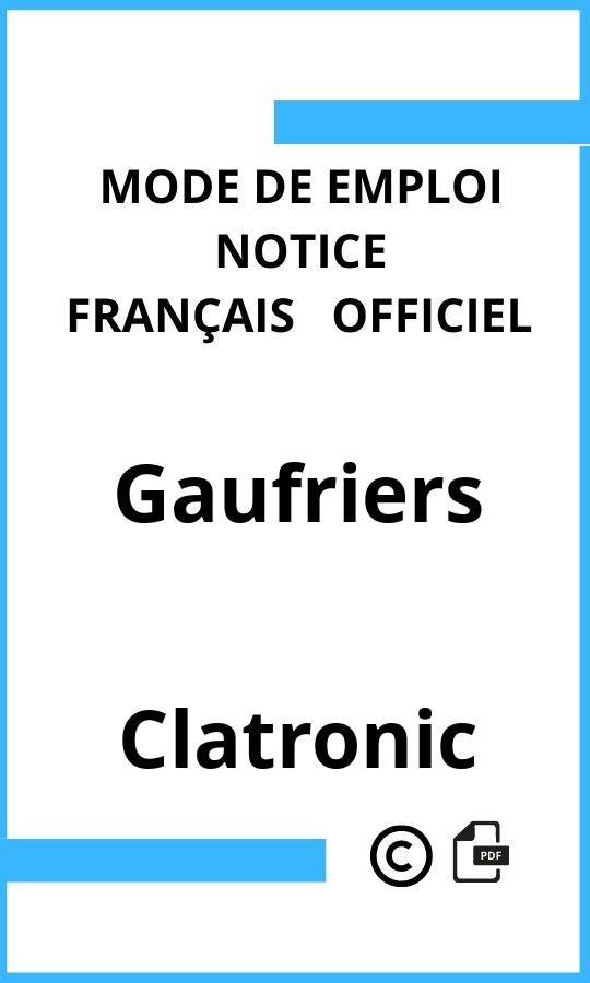 Mode d'emploi four Gaufriers Clatronic Français