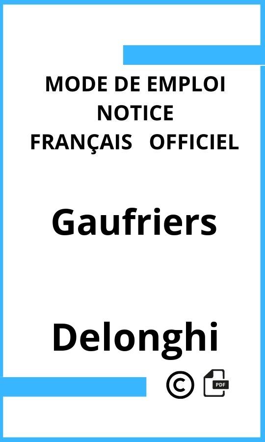 Delonghi Gaufriers Mode d'emploi Français