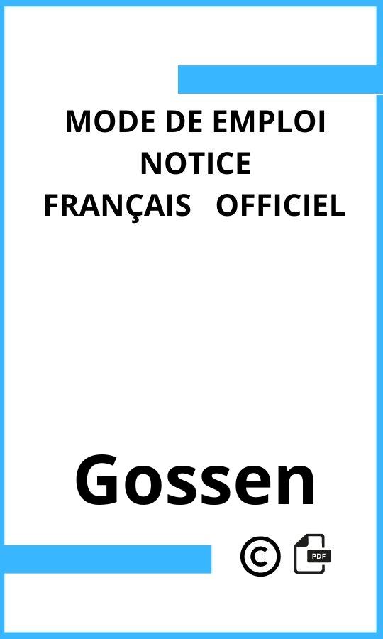  Gossen Mode d'emploi Français