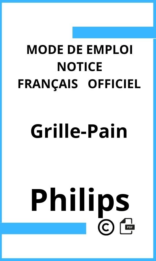 Mode d'emploi four Grille-Pain Philips Français