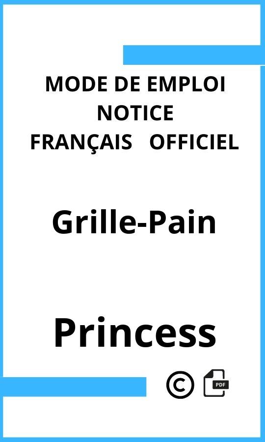 Grille-Pain Princess Mode d'emploi Français