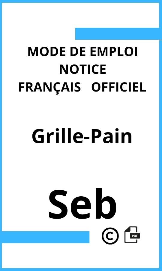 Mode d'emploi four Grille-Pain Seb Français