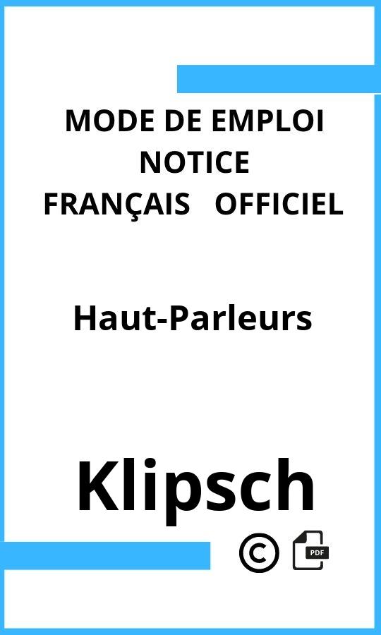 Mode d'emploi four Klipsch Haut-Parleurs Français