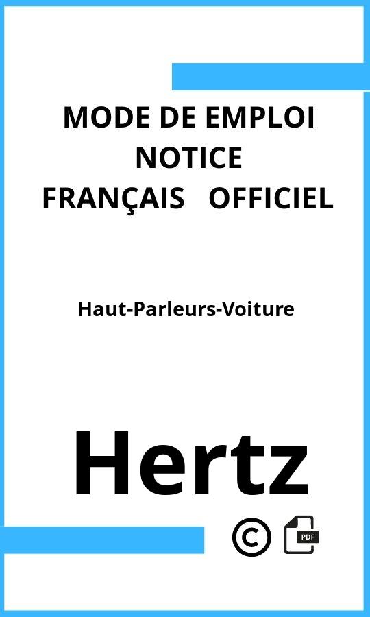 Hertz Haut-Parleurs-Voiture Mode d'emploi Français