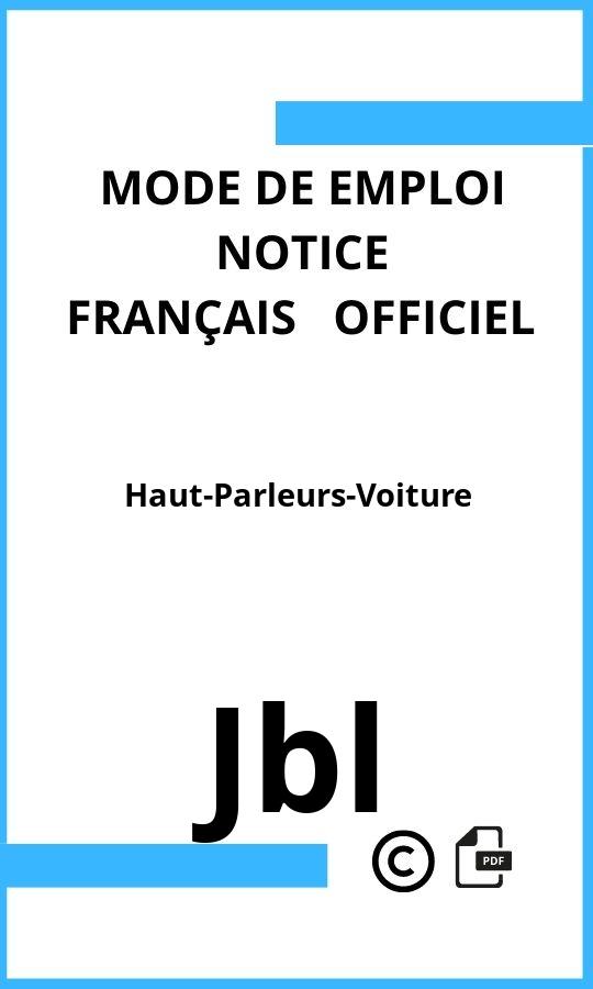 Mode d'emploi four Jbl Haut-Parleurs-Voiture Français