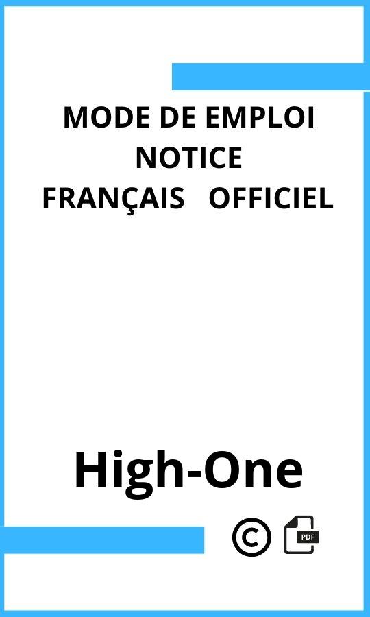 Mode d'emploi four  High-One Français