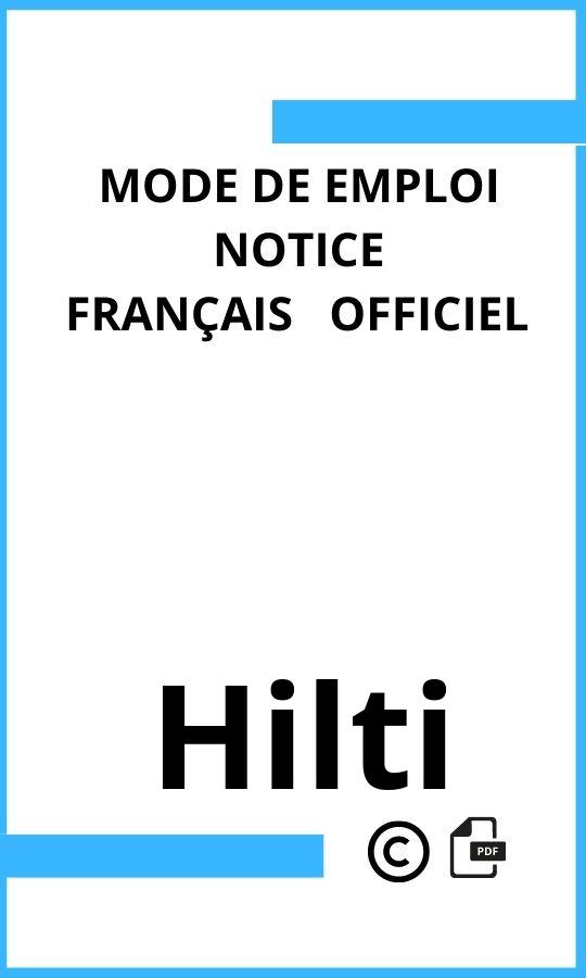  Hilti Mode d'emploi Français