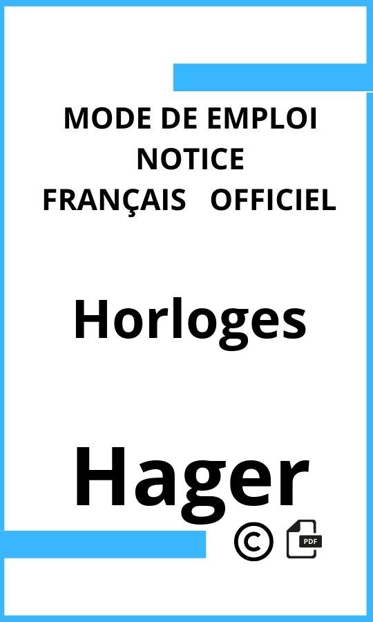 Hager Horloges Mode d'emploi Français