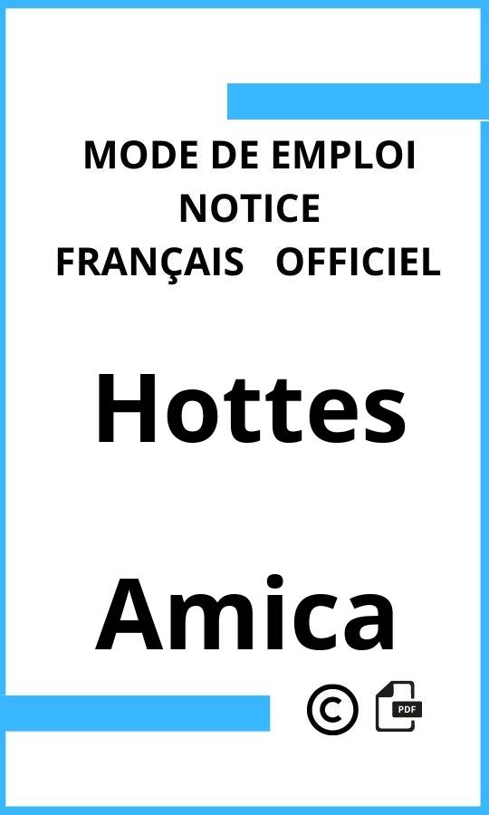 Mode d'emploi four Hottes Amica Français