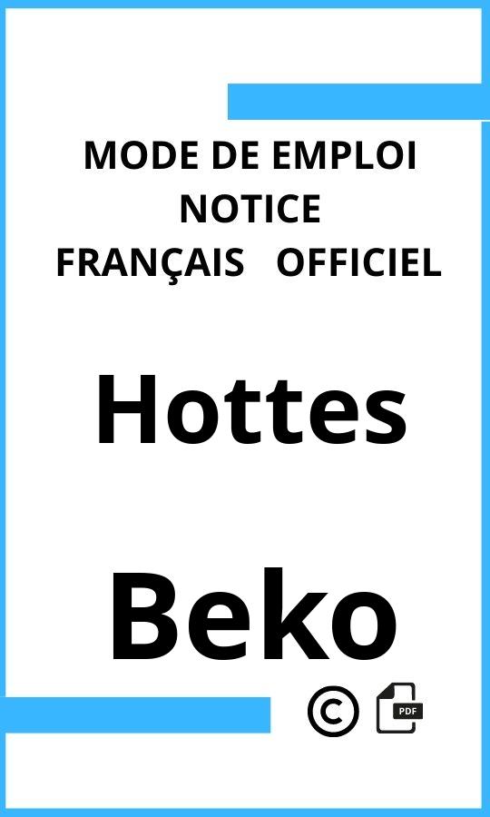 Mode d'emploi four Hottes Beko Français