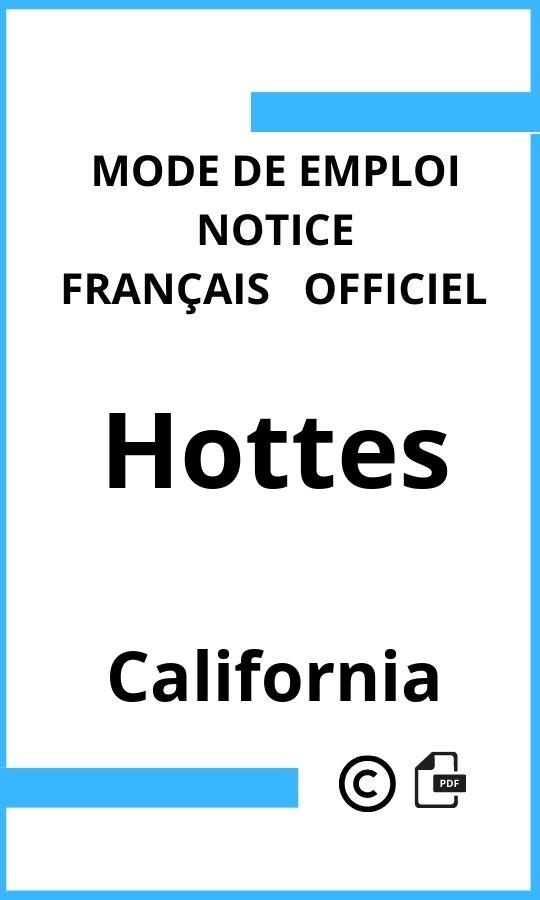 Mode d'emploi four Hottes California Français