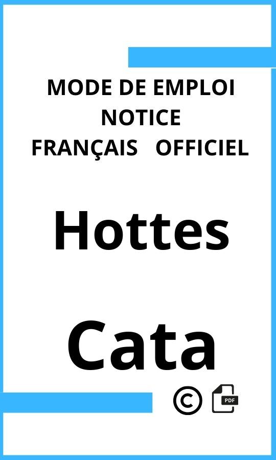 Mode d'emploi four Cata Hottes Français