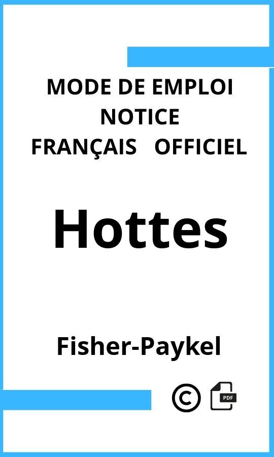 Hottes Fisher-Paykel Mode d'emploi Français