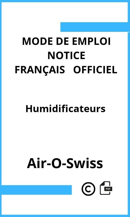 Air-O-Swiss Humidificateurs Mode d'emploi Français