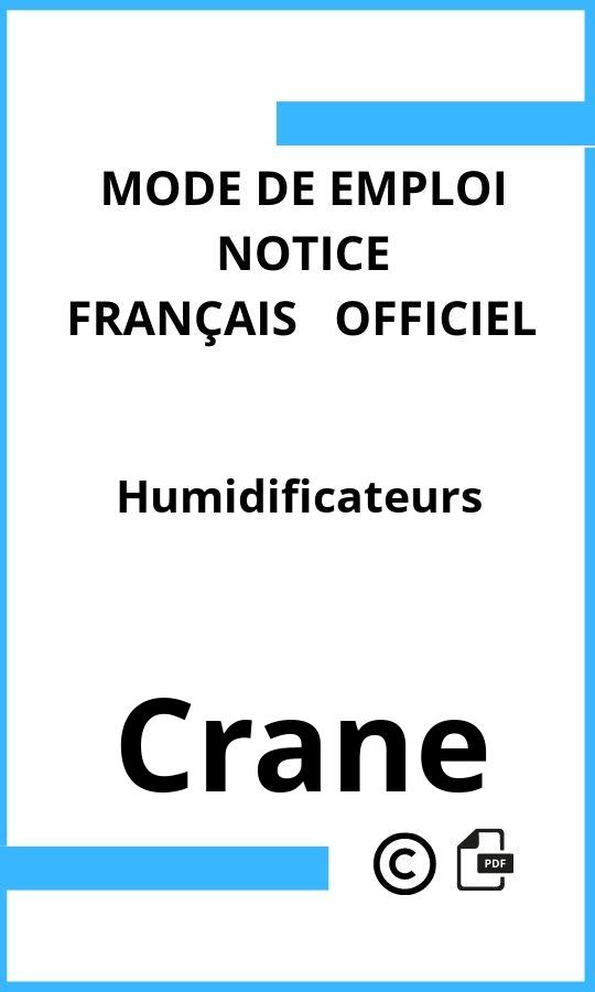 Mode d'emploi four Humidificateurs Crane Français