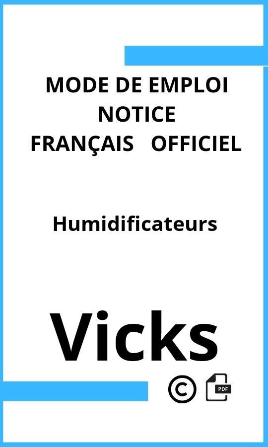 Mode d'emploi four Humidificateurs Vicks Français