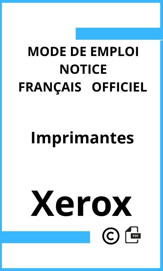 Xerox Imprimantes Mode d'emploi Français