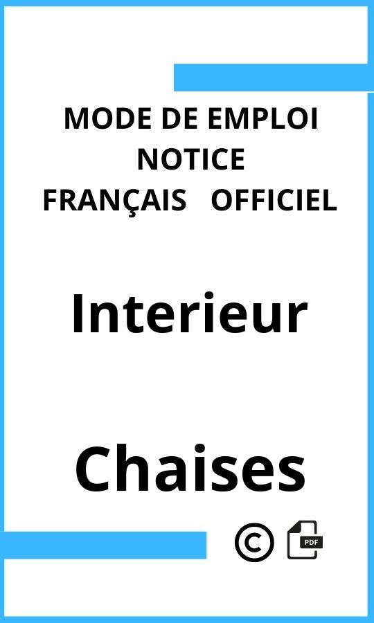 Mode d'emploi four Chaises Interieur Français