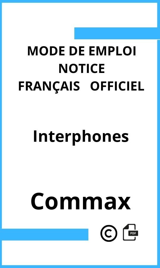 Mode d'emploi four Commax Interphones Français