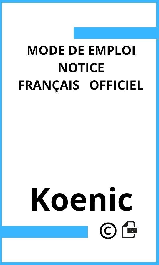 Mode d'emploi four Koenic  Français