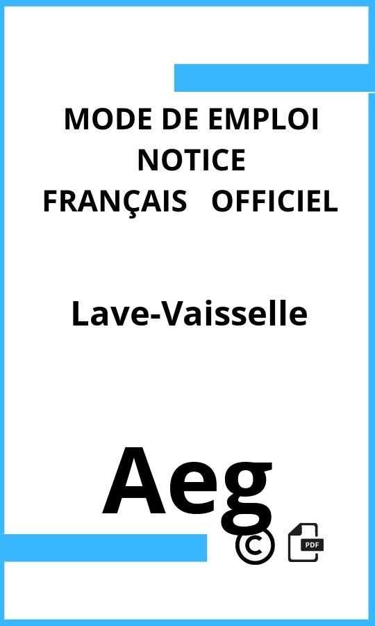 Lave-Vaisselle Aeg Mode d'emploi Français