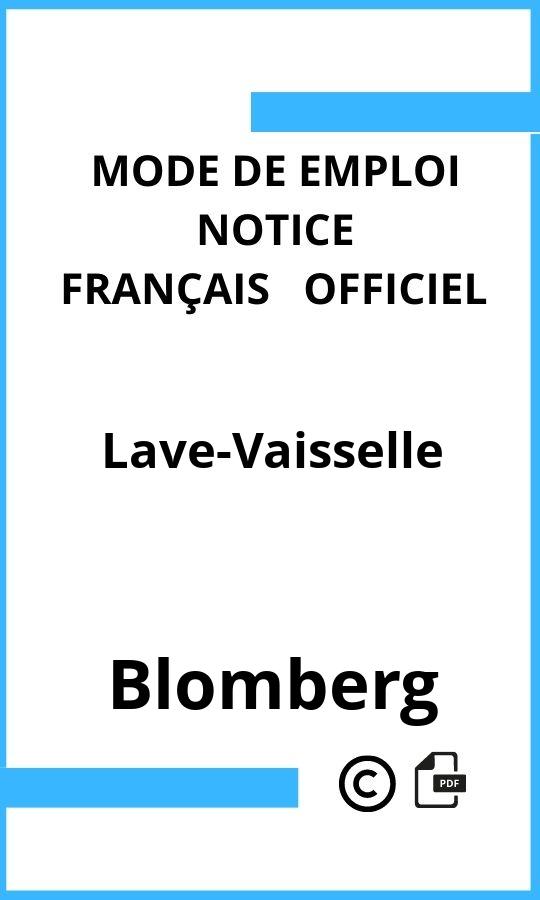 Mode d'emploi four Lave-Vaisselle Blomberg Français