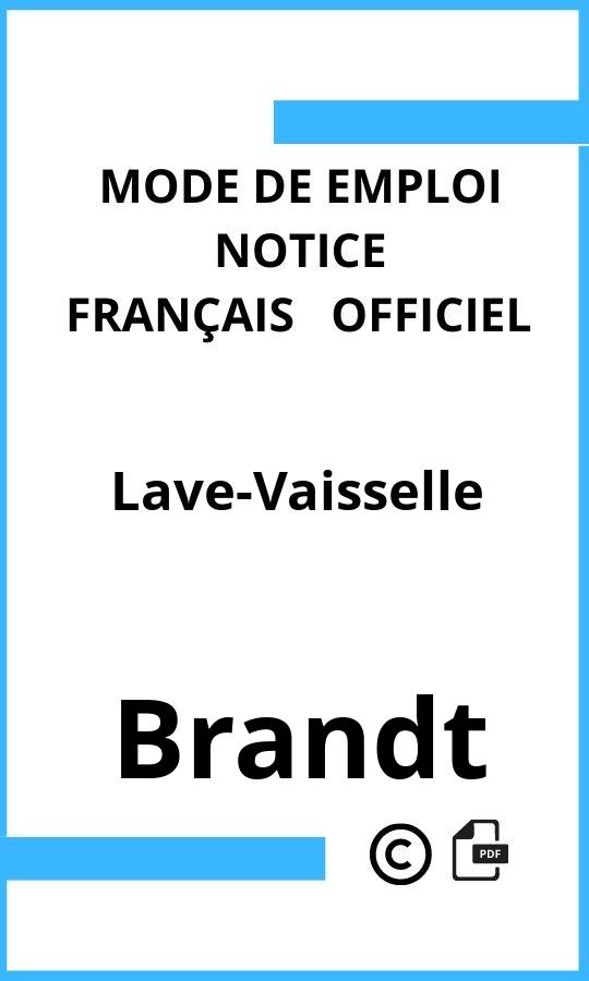 Lave-Vaisselle Brandt Mode d'emploi Français