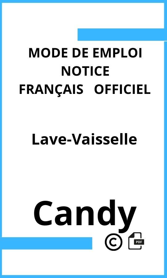 Candy Lave-Vaisselle Mode d'emploi Français