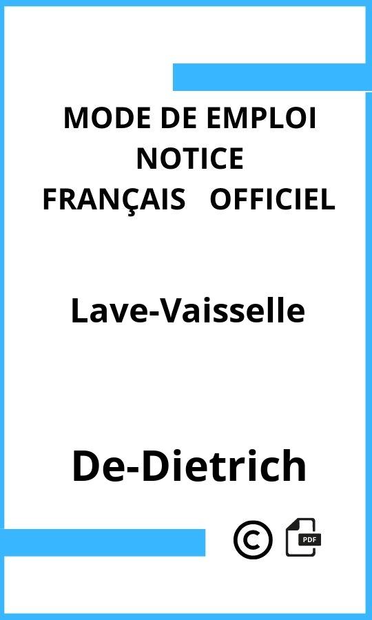 Mode d'emploi four De-Dietrich Lave-Vaisselle Français