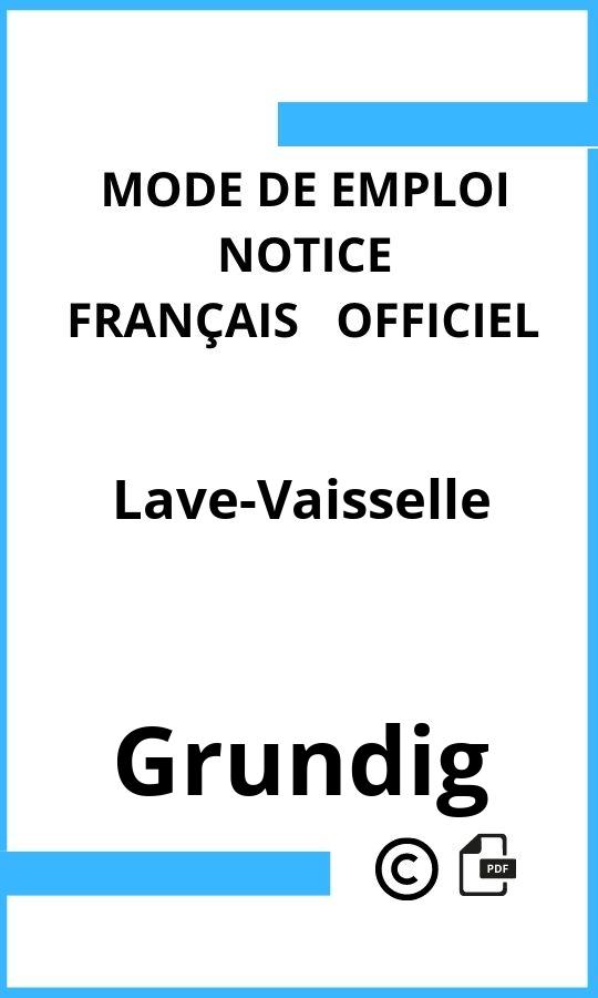 Lave-Vaisselle Grundig Mode d'emploi Français