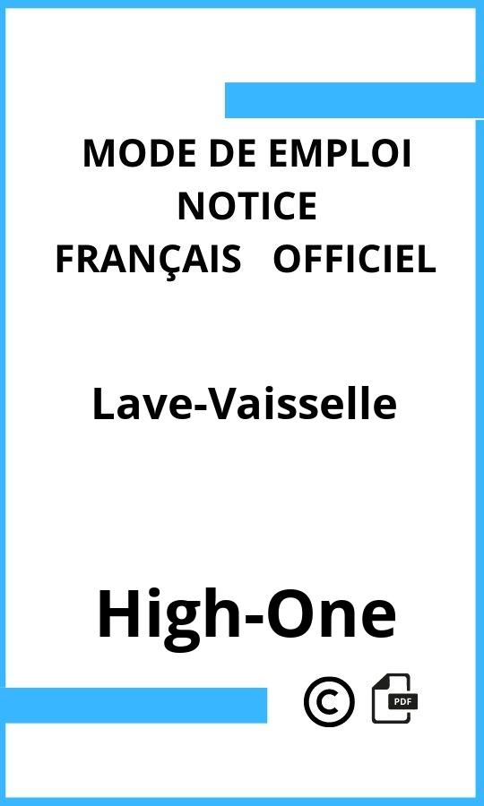 Lave-Vaisselle High-One Mode d'emploi Français