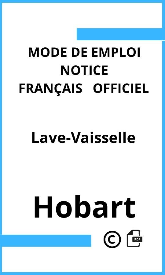 Hobart Lave-Vaisselle Mode d'emploi Français