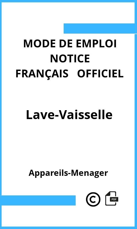 Appareils-Menager Lave-Vaisselle Mode d'emploi Français