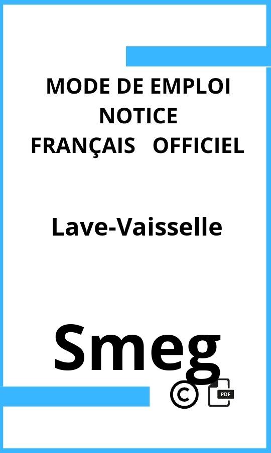 Smeg Lave-Vaisselle Mode d'emploi Français