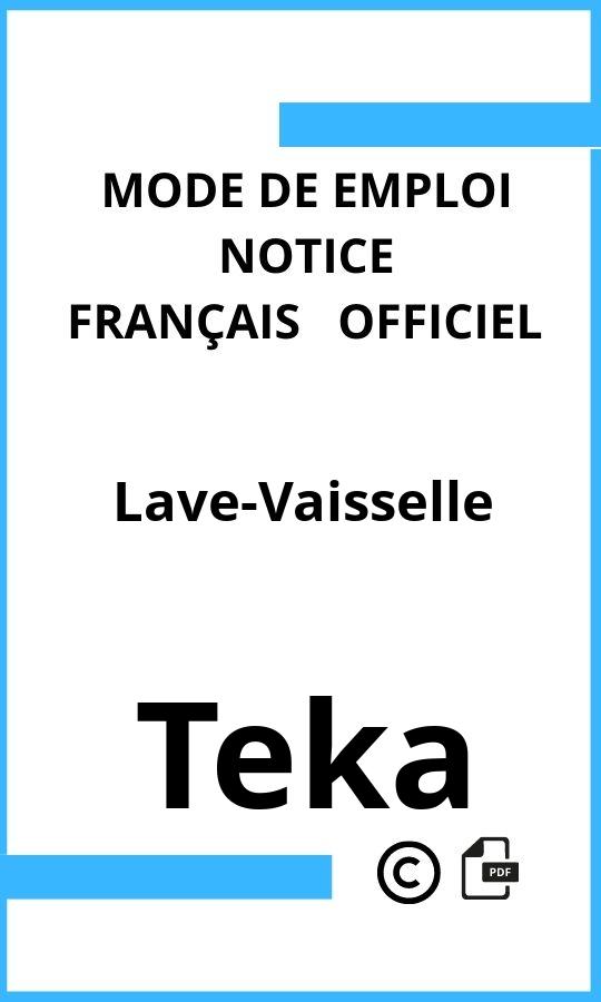 Lave-Vaisselle Teka Mode d'emploi Français