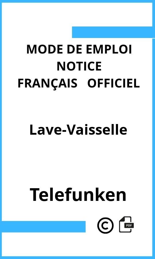 Mode d'emploi four Telefunken Lave-Vaisselle Français