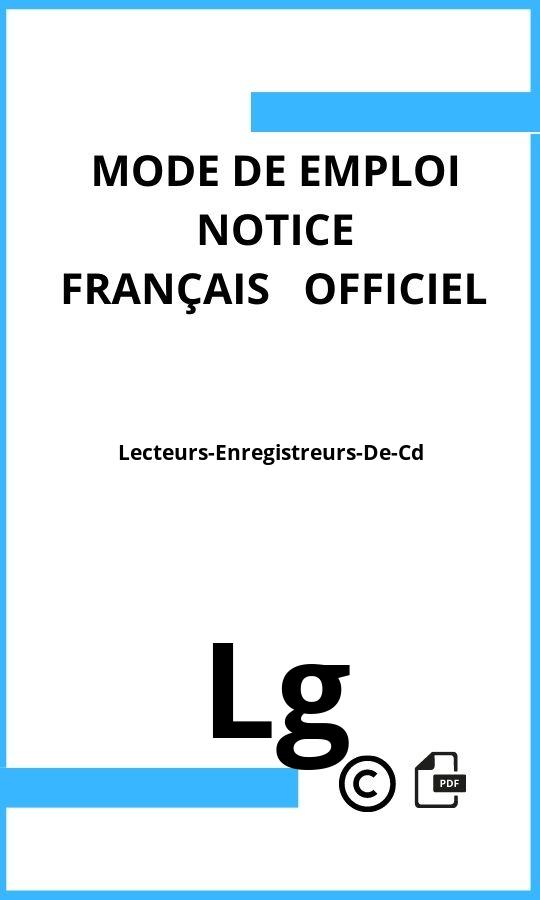 Lg Lecteurs-Enregistreurs-De-Cd Mode d'emploi Français