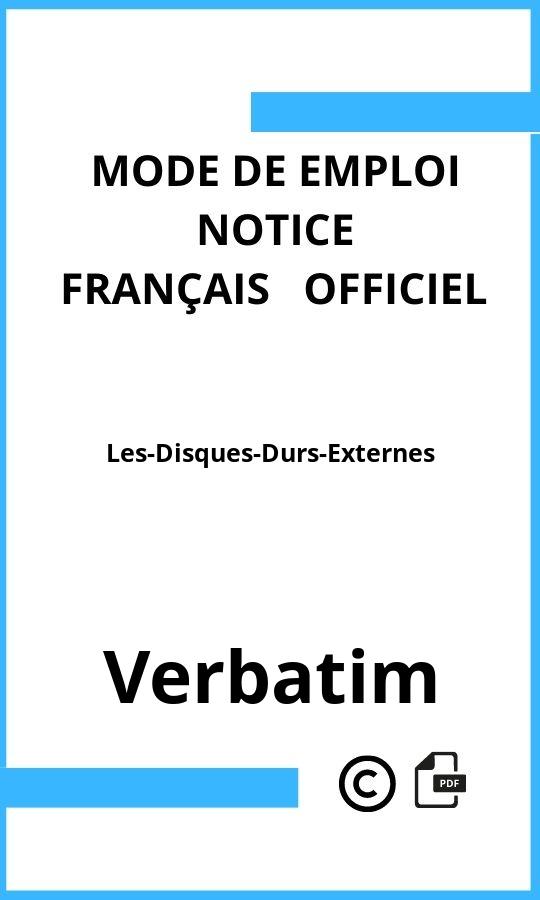 Mode d'emploi four Verbatim Les-Disques-Durs-Externes Français